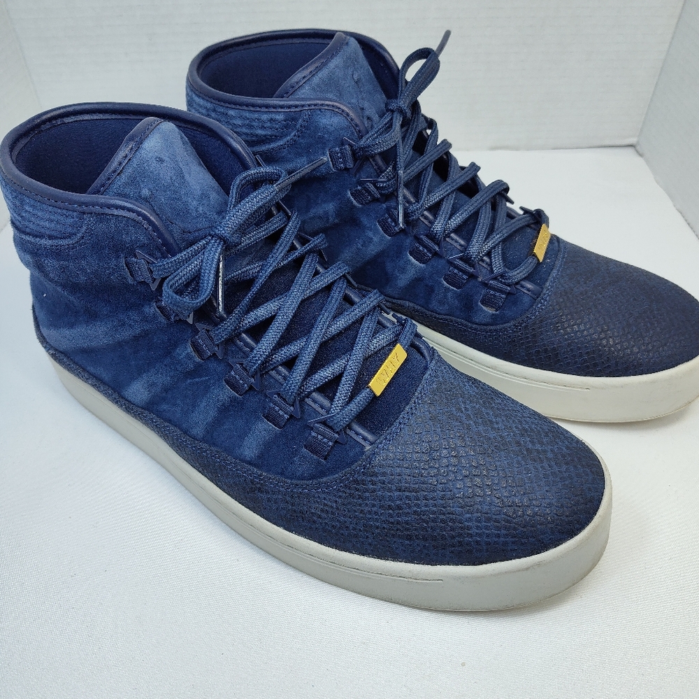 Nike Air Jordan Westbrook O Men's Blue Leather Suede High Top Sneakers Sz 12.5